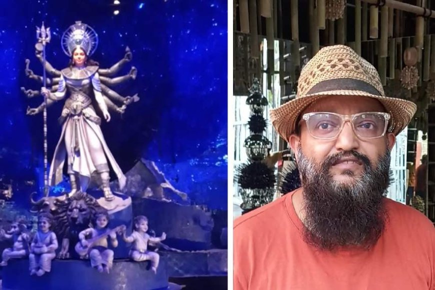 'মুখোমুখি': বাগুইআটির অর্জুনপুর দুর্গোৎসবে প্রথম আত্মপ্রকাশ দিল্লির প্রবাসী বাঙালি শিল্পী শোভেন ভট্টাচার্যের