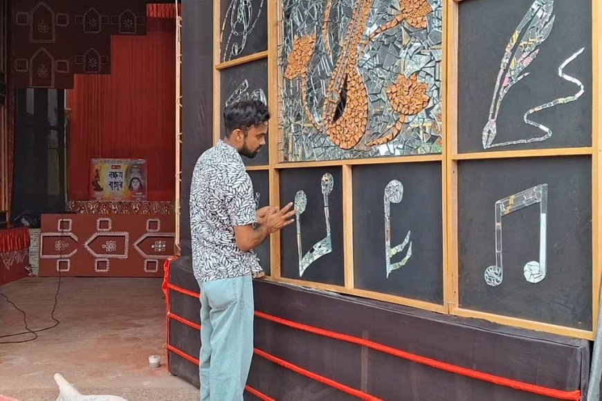 'বিবিধের মাঝে মিলন',  এটাই তো ভারতবর্ষ, সেই ভাবনা থেকেই পুজো মণ্ডপ সাজিয়েছেন মহম্মদ সোহেল