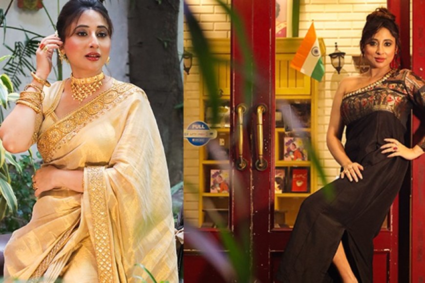 সাবেকিয়ানার সঙ্গে ফিউশনের মিশেল! আজকাল ফ্যাশন ফ্লোরের উৎসবের সাজে অনবদ্য সঙ্গীতা সিনহা