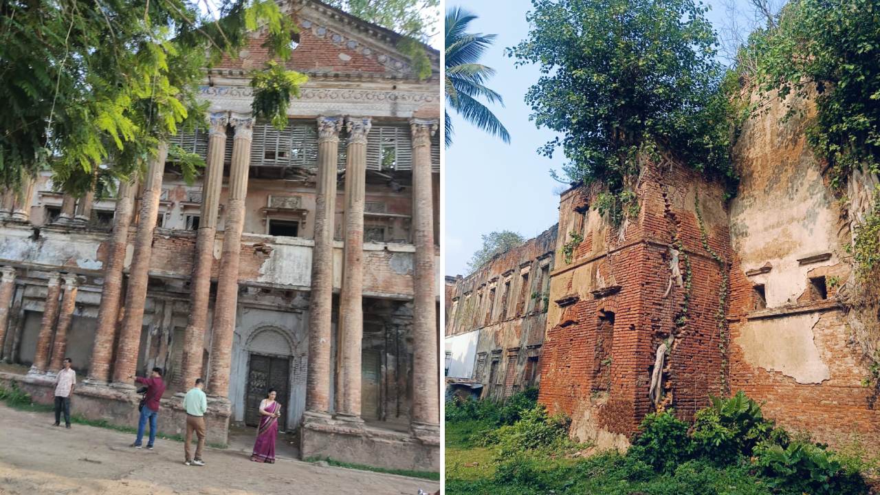 যেন ইতিহাসের এক জীবন্ত দলিল, নিমতিতা ‘রাজবাড়ি’র জলসাঘরের সানাইয়ে আজও জেগে আছে দেবী দুর্গা