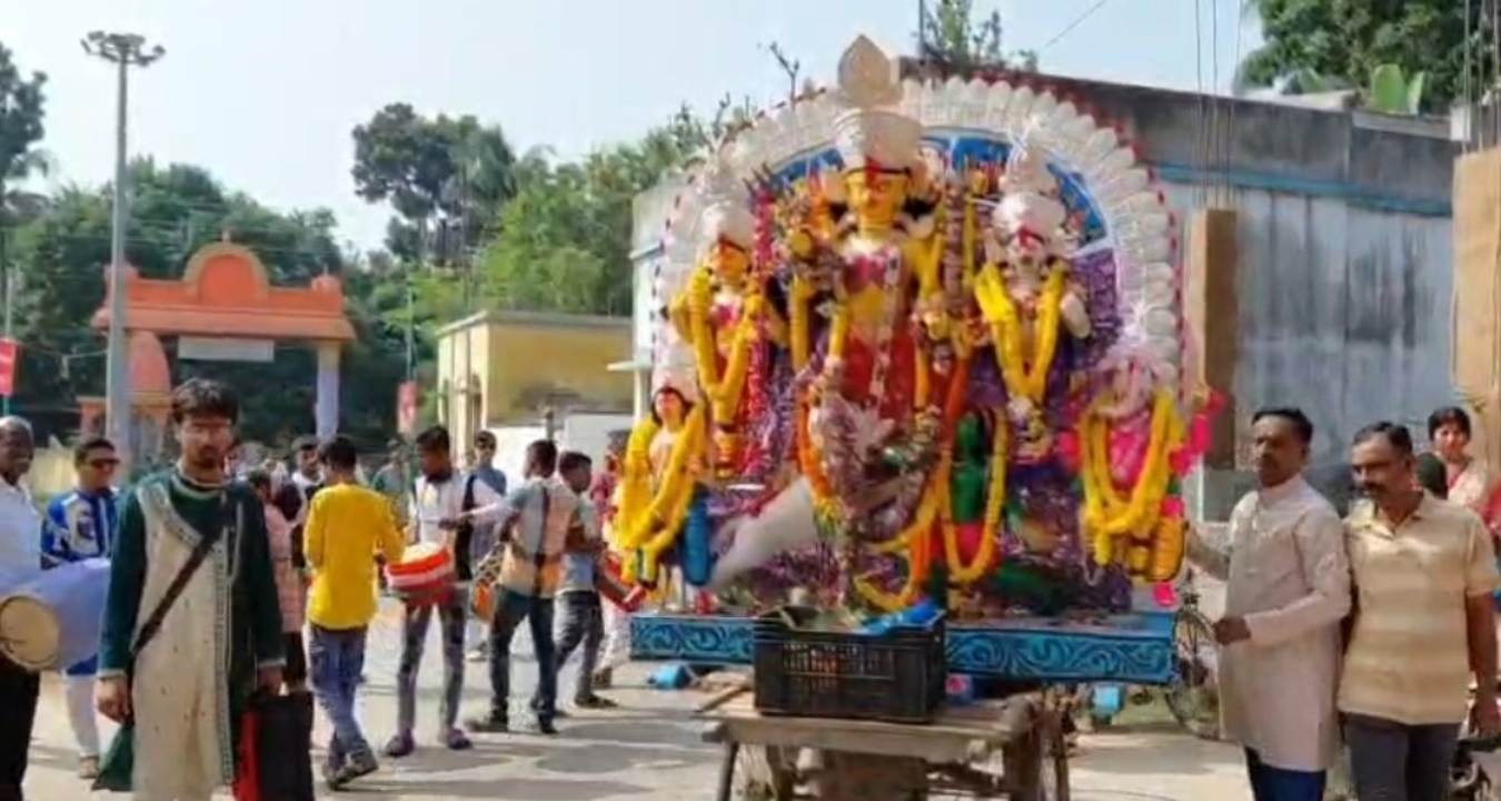 শান্তিপুরের রাস উৎসবের সূচনা! দশমীতে বড় গোস্বামী বাড়ির দেবী কাত্যায়নীর বিসর্জনে বিশেষ প্রথা